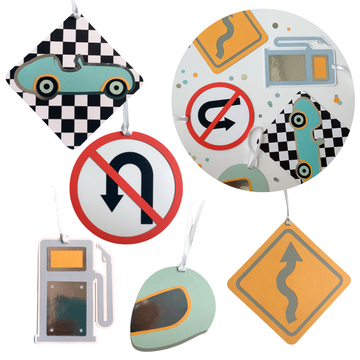 Pinfliers Car Theme Birthday Party Paper Hangings